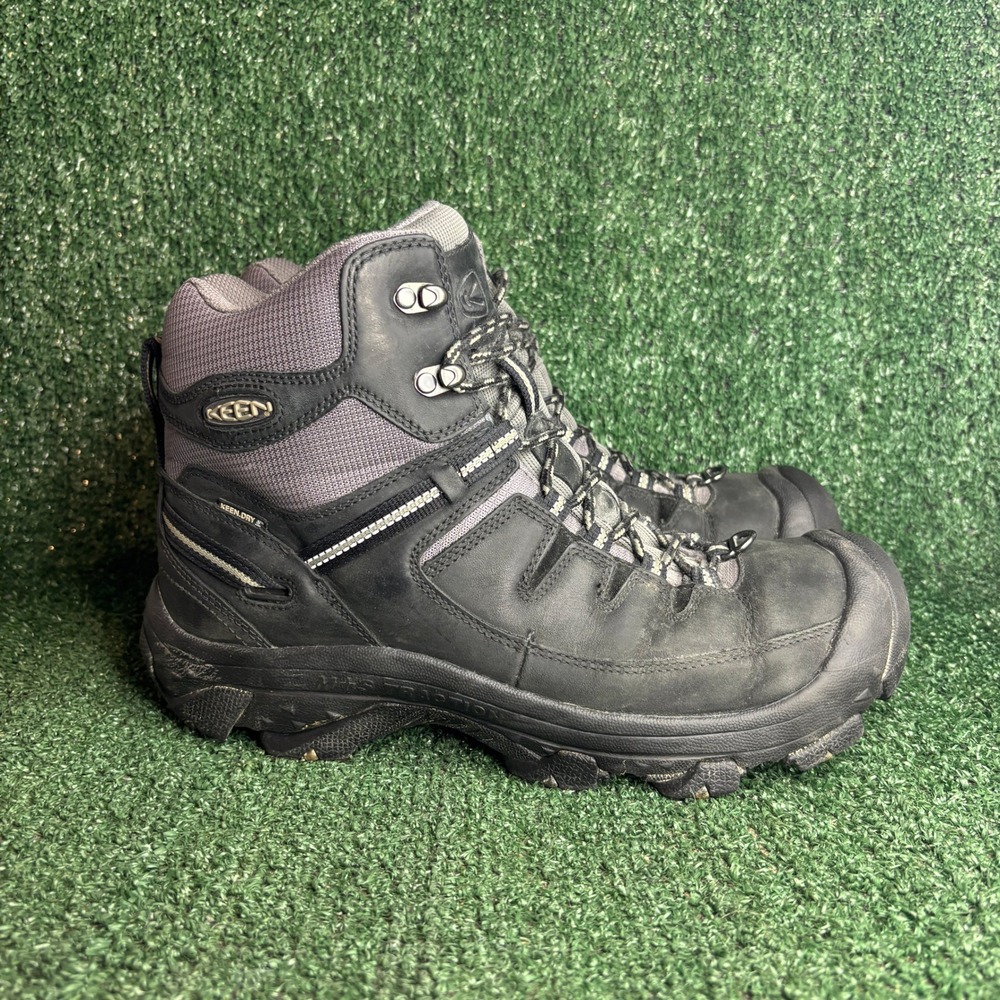 Keen Delta Leather Waterproof Hiking Outdoor Trail Winter Boots Black Mens Sz 10